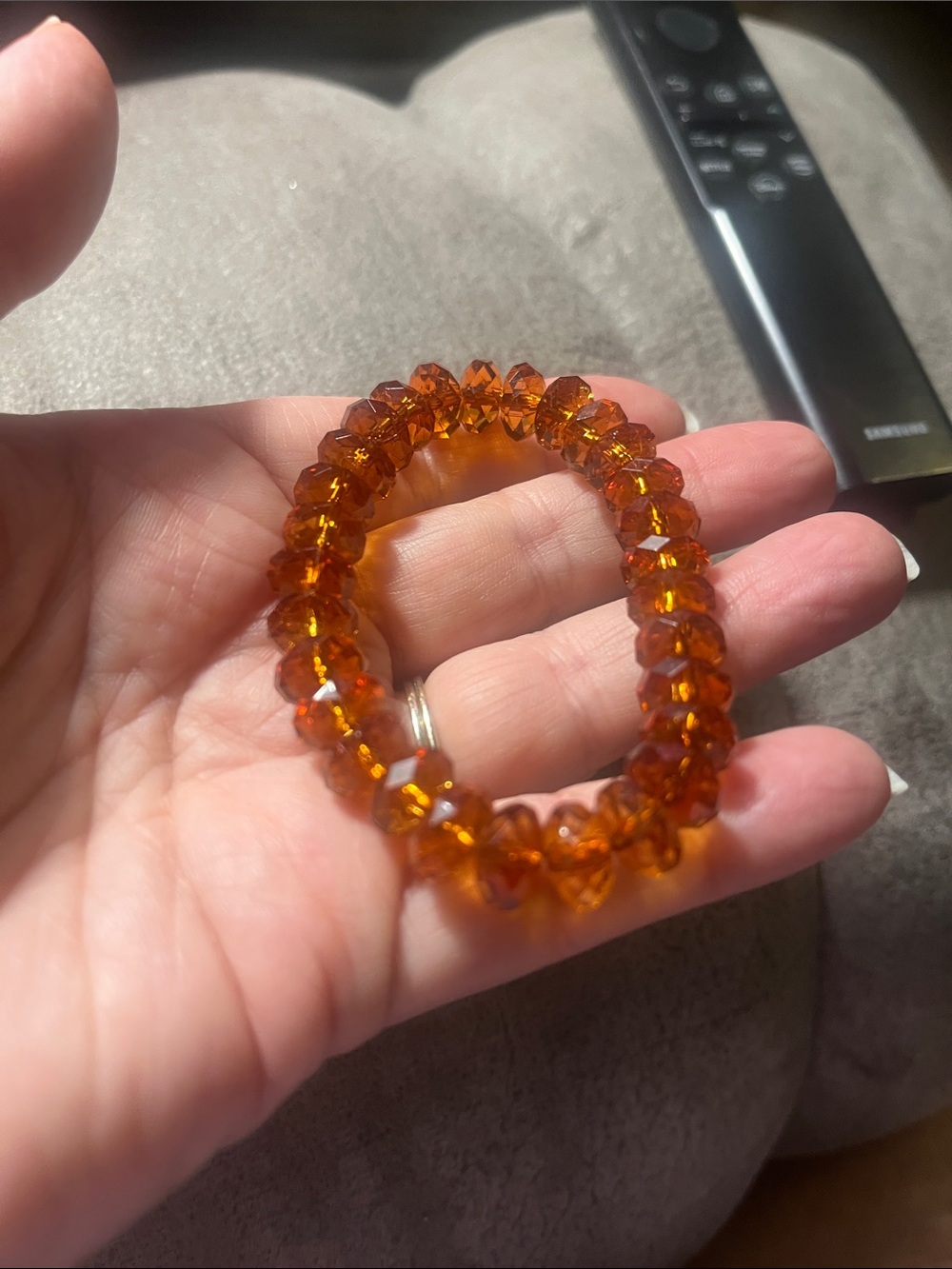 Amber Beaded Stretch Bracelet - Women Jewelry 1932